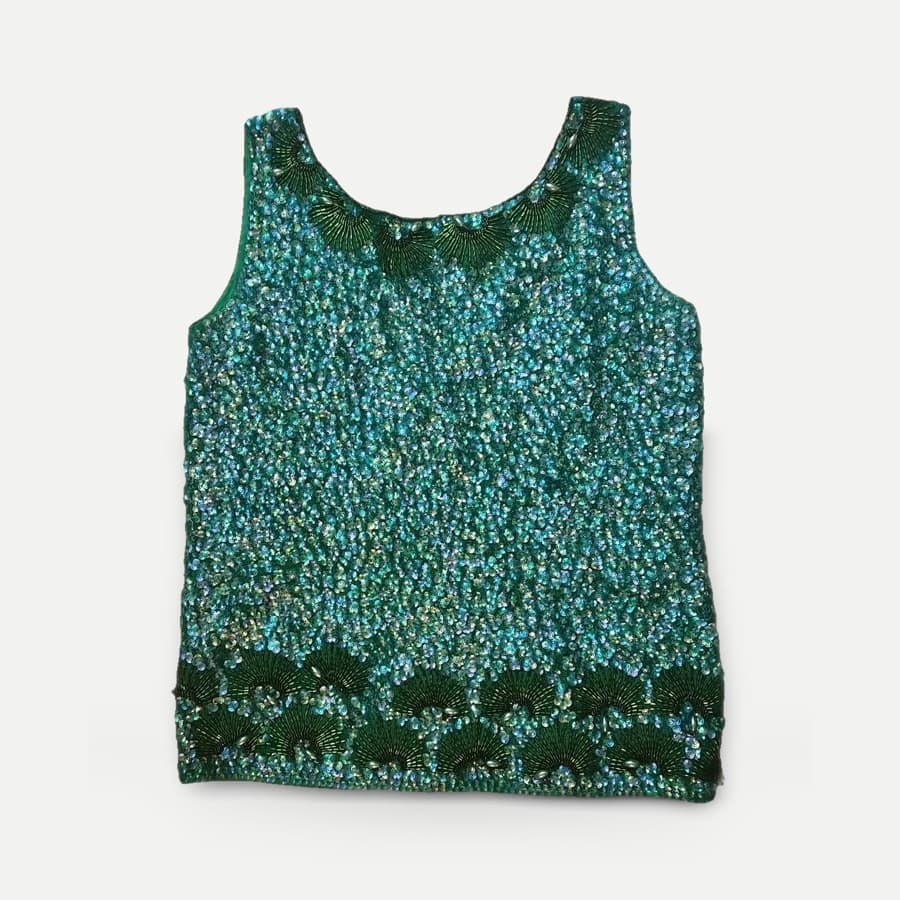 Sequin tank top, finished with Photolister