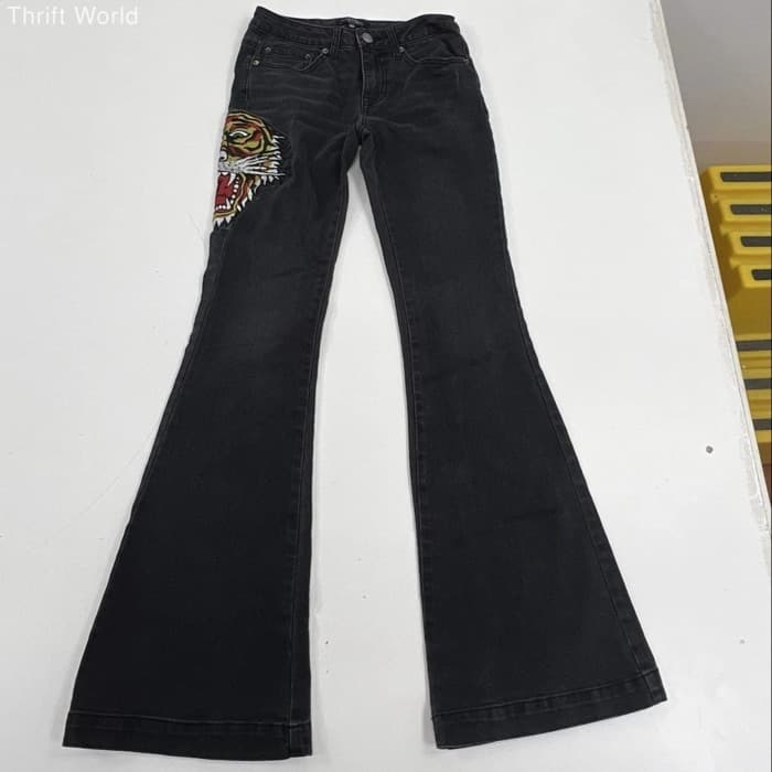 Original photo of flare jeans