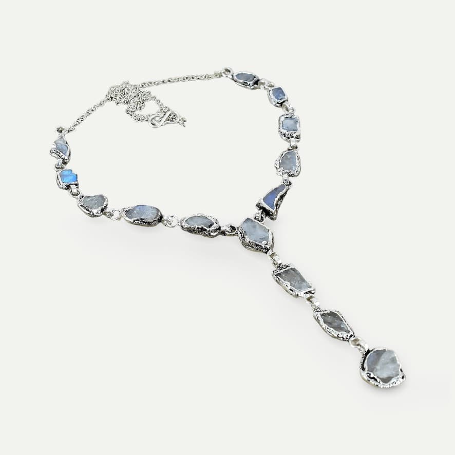 Silver stone necklace, finished with Photolister