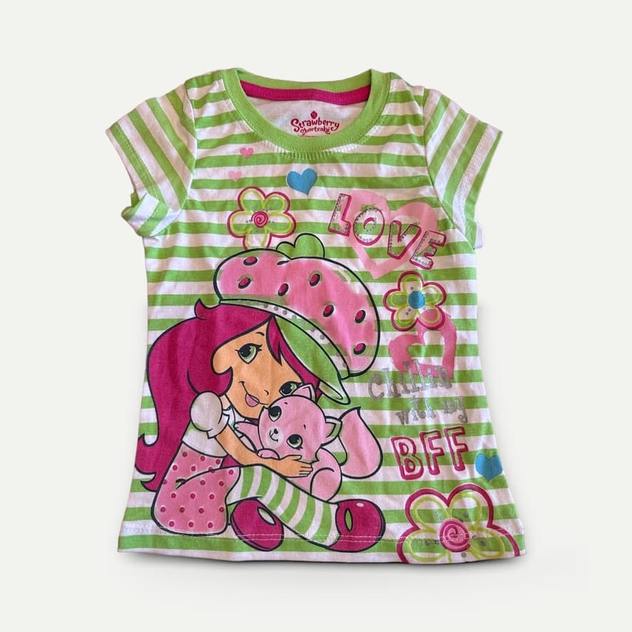 Strawberry striped tee, finished with Photolister