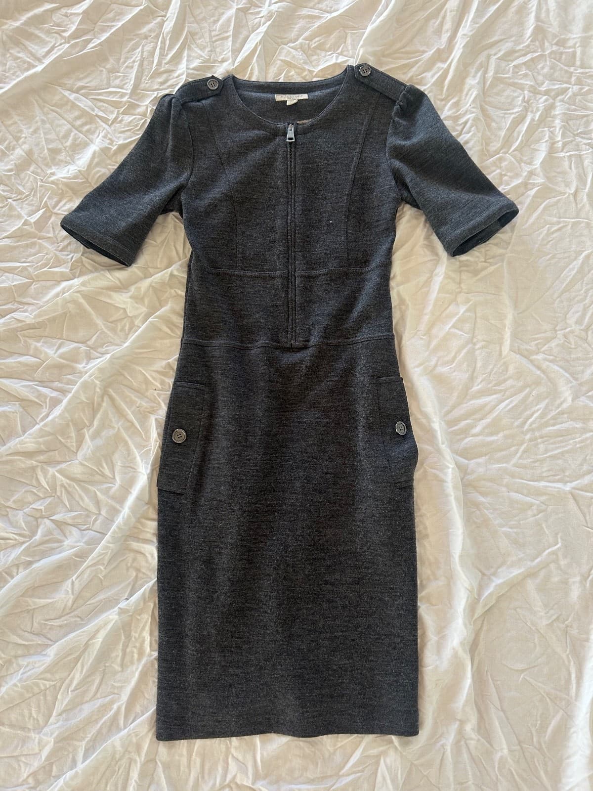 Original photo of charcoal dress