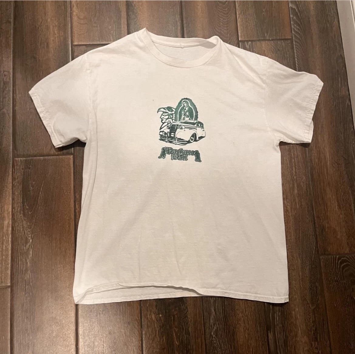Original photo of ivory graphic tee